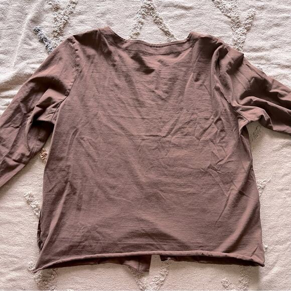 J. Jill Brown Heirloom wash Lightweight Shirt Cardigan Womens XL pockets neutral - Picture 5 of 6